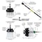 Drill Brush Power Scrubber By Useful Products 7 in W 5 in L Brush, White W-542OMS-2L-7X-QC-DB - alternate 6